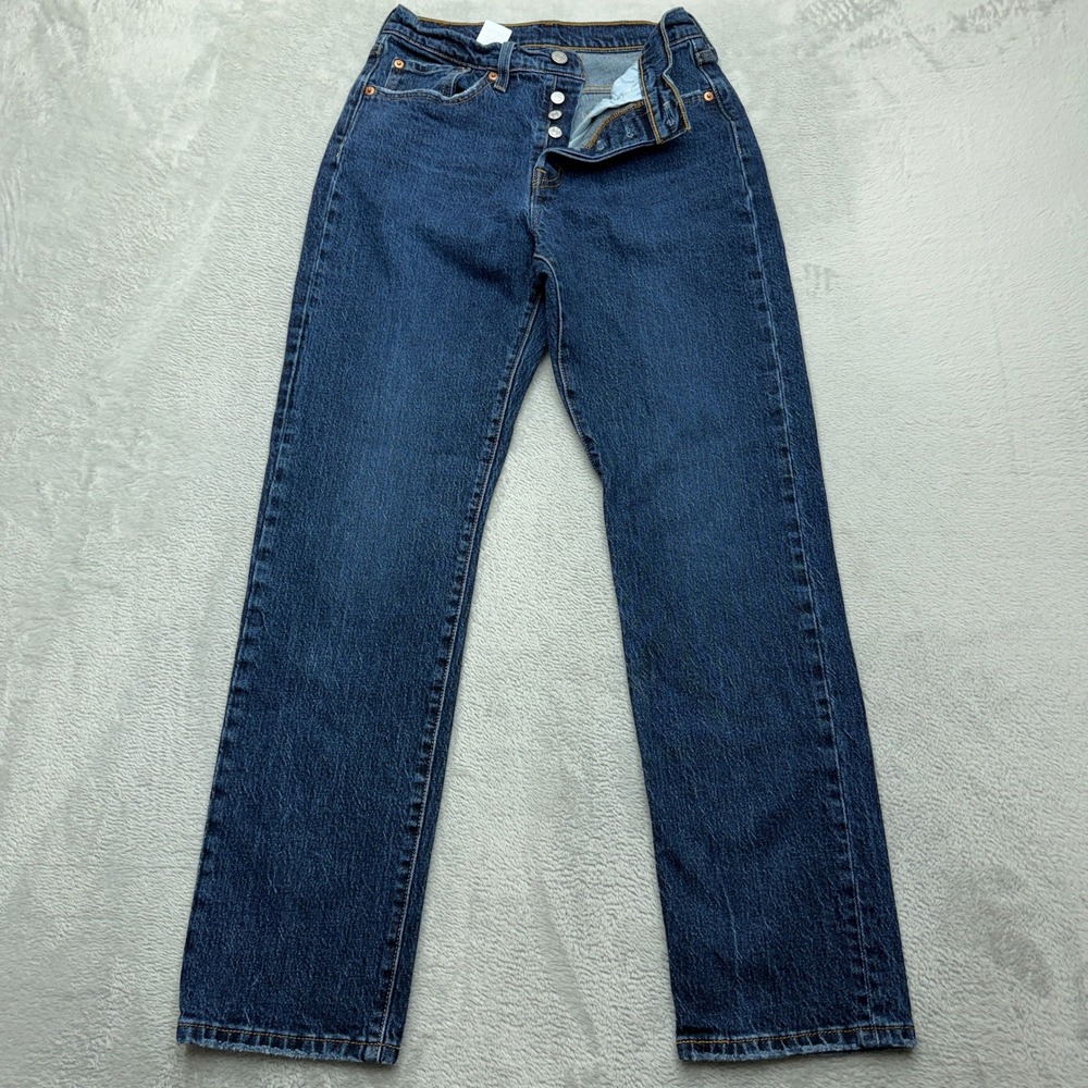 Levi's 501 Original Fit Jeans Womens W27 L30 Straight Leg Dark Wash 12501-0331